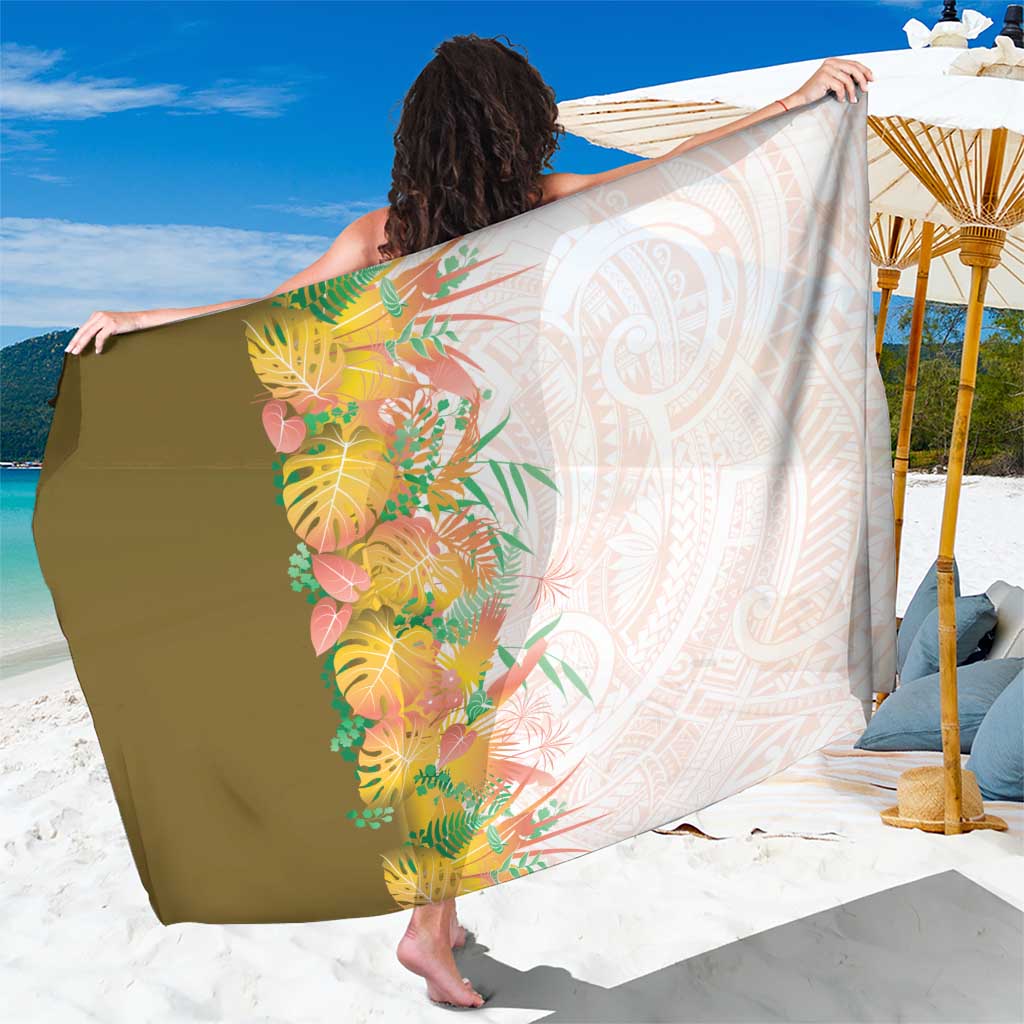 Hawaii Tropical Plant Lenalena Sarong Vibrant Polynesian Pattern LT01 One Size 44 x 66 inches Yellow - Polynesian Pride
