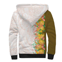 Hawaii Tropical Plant Lenalena Sherpa Hoodie Vibrant Polynesian Pattern LT01 - Polynesian Pride
