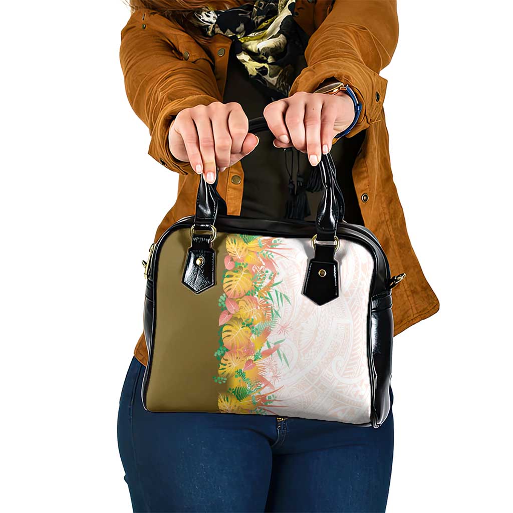 Hawaii Tropical Plant Lenalena Shoulder Handbag Vibrant Polynesian Pattern LT01 One Size Yellow - Polynesian Pride