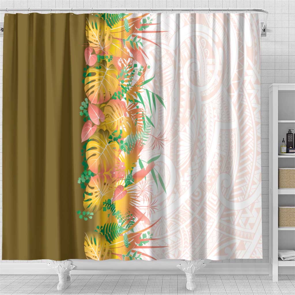 Hawaii Tropical Plant Lenalena Shower Curtain Vibrant Polynesian Pattern LT01 - Polynesian Pride