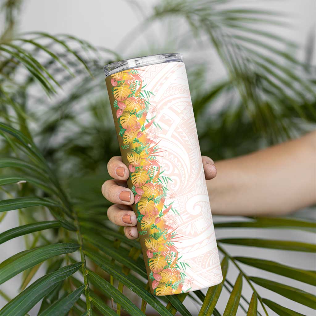 Hawaii Tropical Plant Lenalena Skinny Tumbler Vibrant Polynesian Pattern LT01 - Polynesian Pride