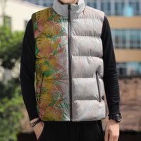 Hawaii Tropical Plant Lenalena Sleeveless Puffer Jacket Vibrant Polynesian Pattern LT01 - Polynesian Pride