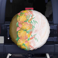 Hawaii Tropical Plant Lenalena Spare Tire Cover Vibrant Polynesian Pattern LT01 No hole Yellow - Polynesian Pride