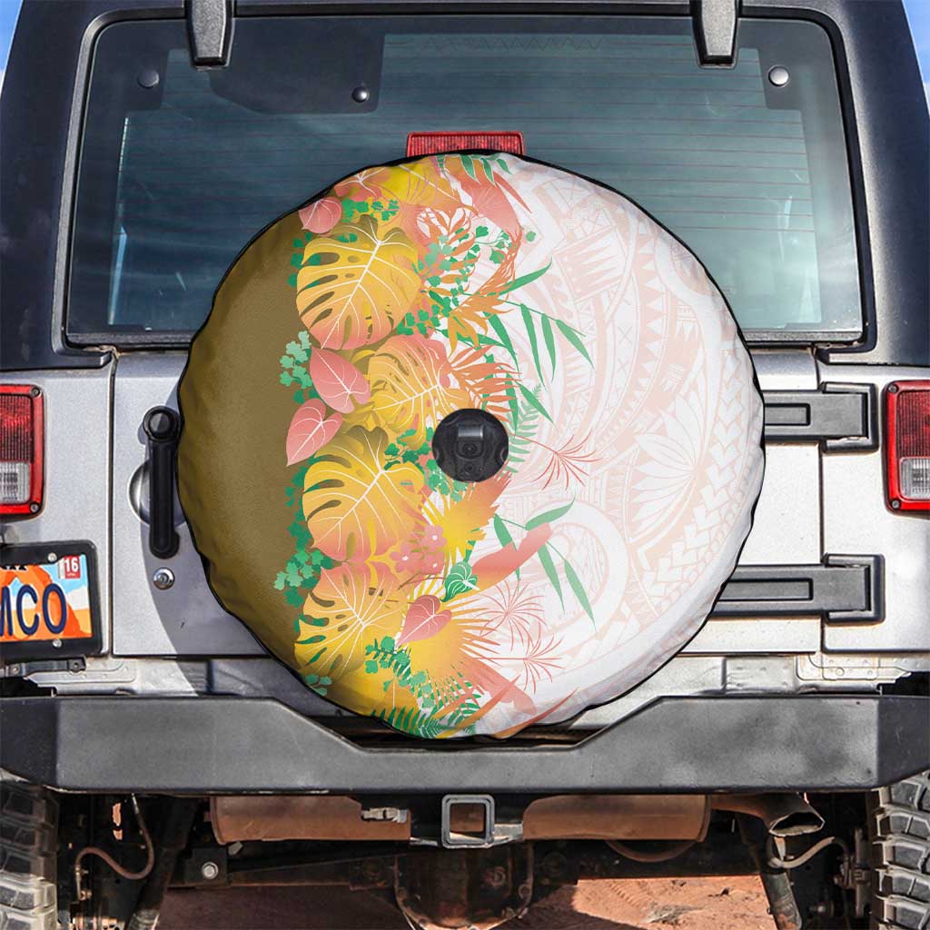 Hawaii Tropical Plant Lenalena Spare Tire Cover Vibrant Polynesian Pattern LT01 Yellow - Polynesian Pride