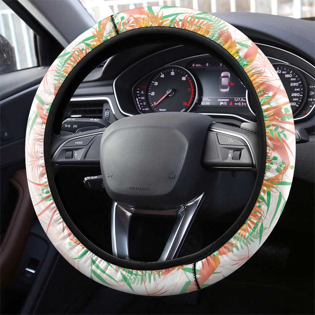 Hawaii Tropical Plant Lenalena Steering Wheel Cover Vibrant Polynesian Pattern LT01 - Polynesian Pride