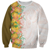Hawaii Tropical Plant Lenalena Sweatshirt Vibrant Polynesian Pattern LT01 Unisex Yellow - Polynesian Pride