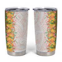 Hawaii Tropical Plant Lenalena Tumbler Cup Vibrant Polynesian Pattern LT01 Yellow - Polynesian Pride