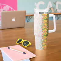 Hawaii Tropical Plant Lenalena Tumbler With Handle Vibrant Polynesian Pattern LT01 - Polynesian Pride