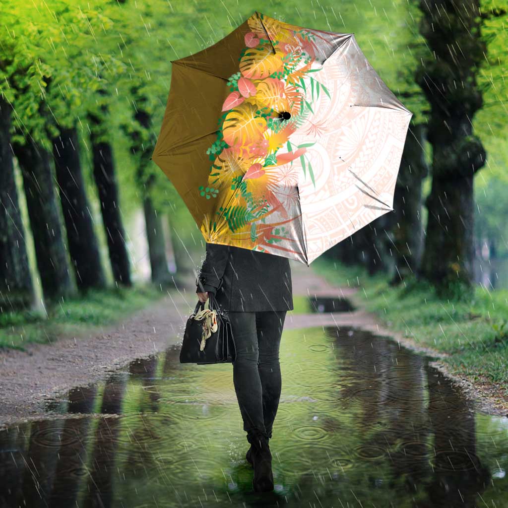 Hawaii Tropical Plant Lenalena Umbrella Vibrant Polynesian Pattern LT01 - Polynesian Pride