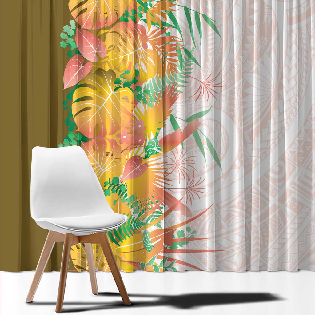 Hawaii Tropical Plant Lenalena Window Curtain Vibrant Polynesian Pattern LT01 - Polynesian Pride