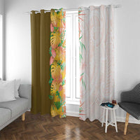 Hawaii Tropical Plant Lenalena Window Curtain Vibrant Polynesian Pattern LT01 With Grommets Yellow - Polynesian Pride