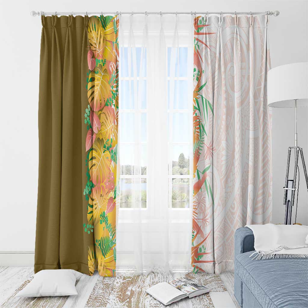 Hawaii Tropical Plant Lenalena Window Curtain Vibrant Polynesian Pattern LT01 - Polynesian Pride