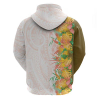 Hawaii Tropical Plant Lenalena Zip Hoodie Vibrant Polynesian Pattern LT01 - Polynesian Pride