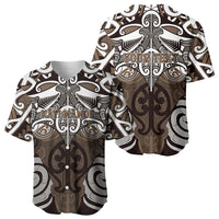 Personalised Maori Kati Mamoe Baseball Jersey Silver Fern Kowhaiwhai Art LT01 - Polynesian Pride