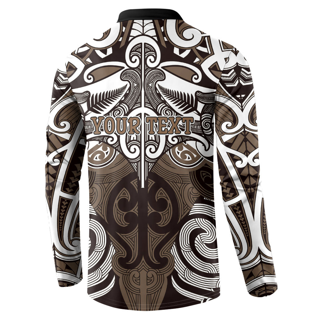 Personalised Maori Kati Mamoe Button Sweatshirt Silver Fern Kowhaiwhai Art LT01 - Polynesian Pride
