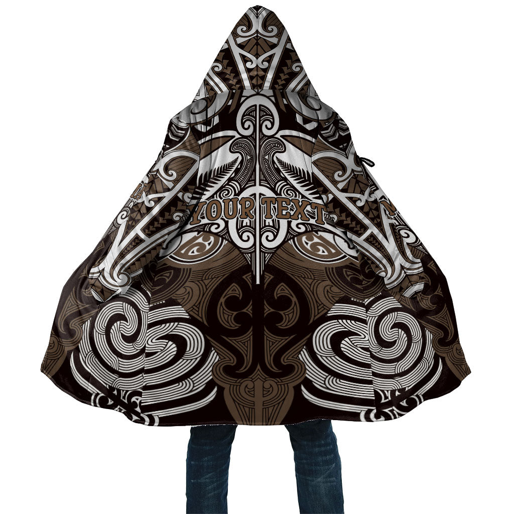 Personalised Maori Kati Mamoe Cloak Silver Fern Kowhaiwhai Art LT01 Unisex Brown - Polynesian Pride