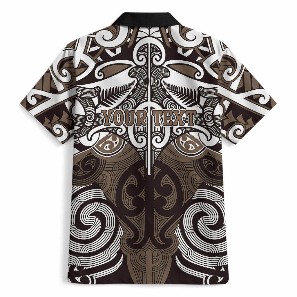 Personalised Maori Kati Mamoe Hawaiian Shirt Silver Fern Kowhaiwhai Art LT01 - Polynesian Pride