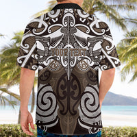 Personalised Maori Kati Mamoe Hawaiian Shirt Silver Fern Kowhaiwhai Art LT01 - Polynesian Pride