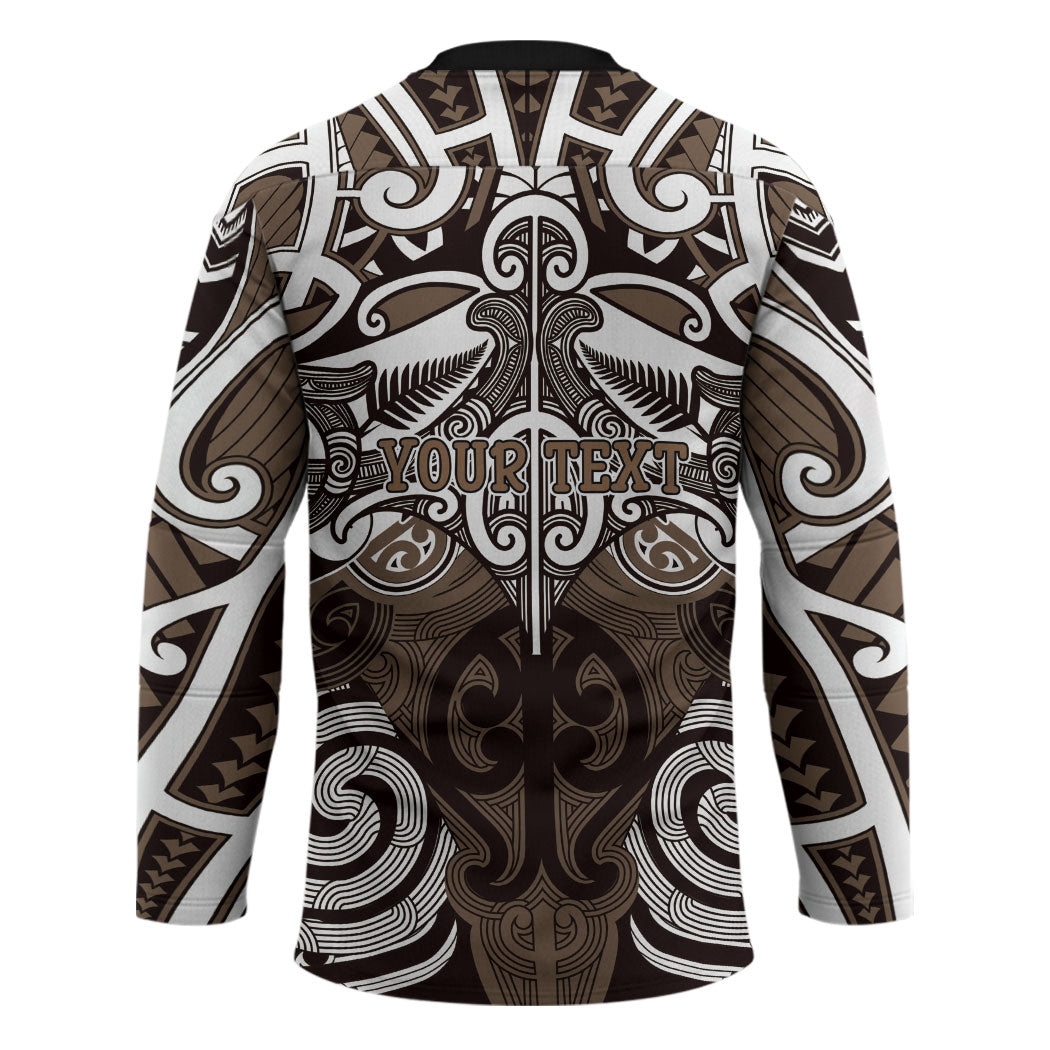 Personalised Maori Kati Mamoe Hockey Jersey Silver Fern Kowhaiwhai Art LT01 - Polynesian Pride