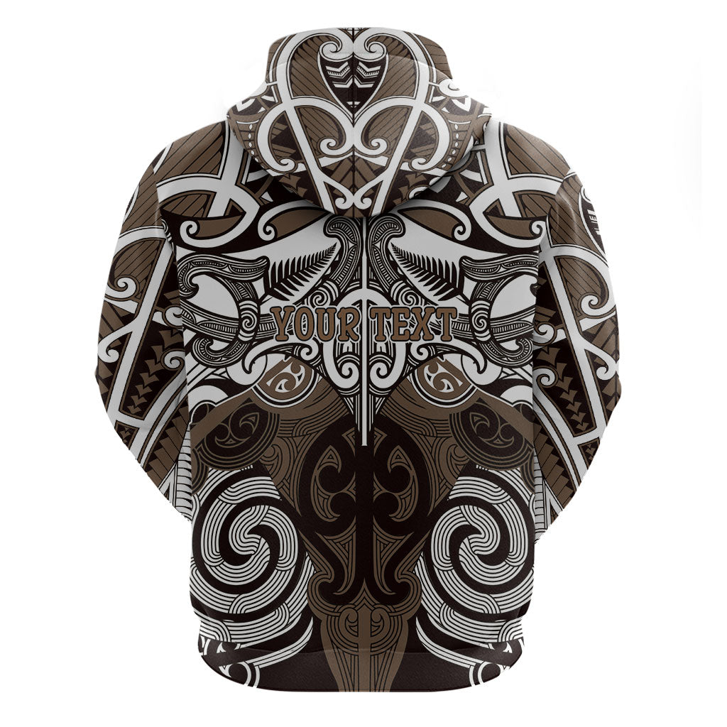 Personalised Maori Kati Mamoe Hoodie Silver Fern Kowhaiwhai Art LT01 - Polynesian Pride