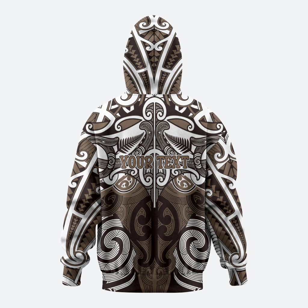 Personalised Maori Kati Mamoe Hoodie Silver Fern Kowhaiwhai Art LT01 - Polynesian Pride