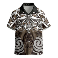 Personalised Maori Kati Mamoe Kid Hawaiian Shirt Silver Fern Kowhaiwhai Art LT01 - Polynesian Pride