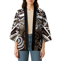 Personalised Maori Kati Mamoe Kimono Silver Fern Kowhaiwhai Art LT01 - Polynesian Pride