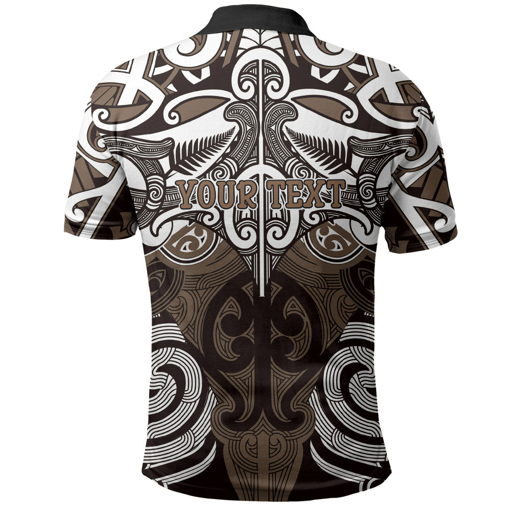 Personalised Maori Kati Mamoe Polo Shirt Silver Fern Kowhaiwhai Art LT01 - Polynesian Pride