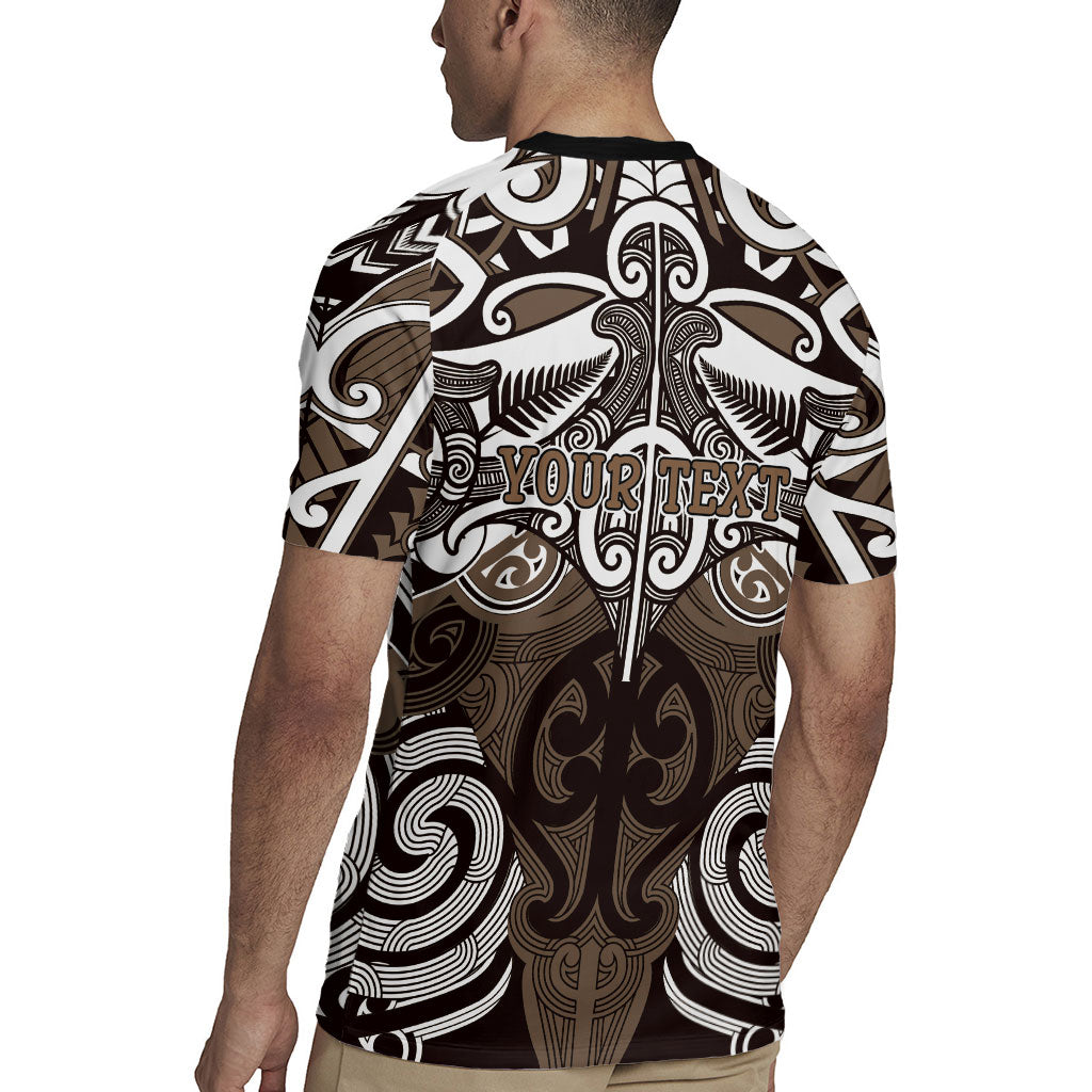 Personalised Maori Kati Mamoe Rugby Jersey Silver Fern Kowhaiwhai Art LT01 - Polynesian Pride