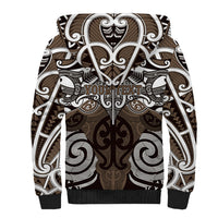 Personalised Maori Kati Mamoe Sherpa Hoodie Silver Fern Kowhaiwhai Art LT01 - Polynesian Pride