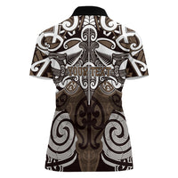 Personalised Maori Kati Mamoe Women Polo Shirt Silver Fern Kowhaiwhai Art LT01 - Polynesian Pride