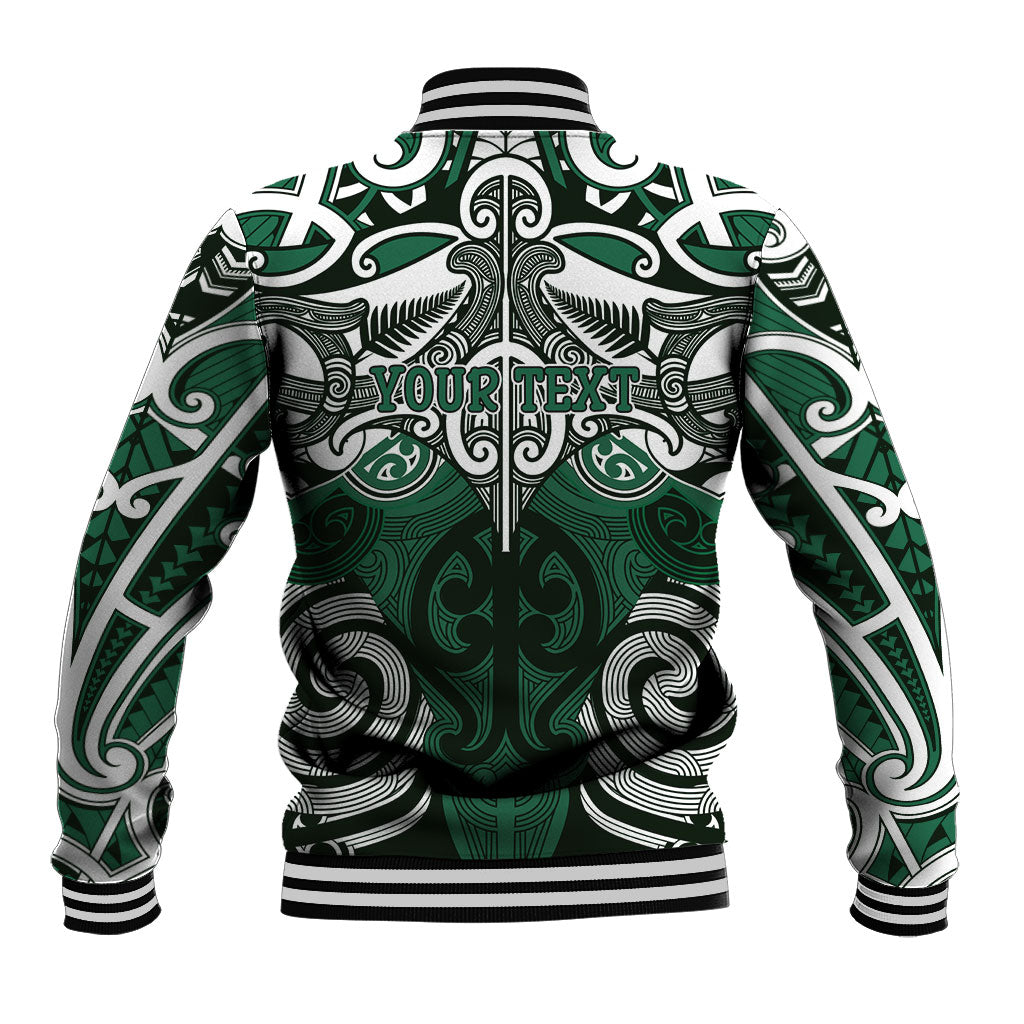 Personalised Maori Ngai Tahu Baseball Jacket Silver Fern Kowhaiwhai Art LT01 - Polynesian Pride