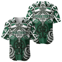 Personalised Maori Ngai Tahu Baseball Jersey Silver Fern Kowhaiwhai Art LT01 - Polynesian Pride