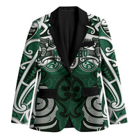 Personalised Maori Ngai Tahu Blazer Silver Fern Kowhaiwhai Art LT01 Unisex Green - Polynesian Pride