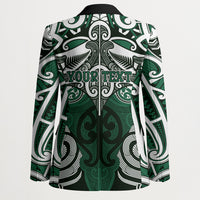 Personalised Maori Ngai Tahu Blazer Silver Fern Kowhaiwhai Art LT01 - Polynesian Pride