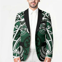 Personalised Maori Ngai Tahu Blazer Silver Fern Kowhaiwhai Art LT01 - Polynesian Pride