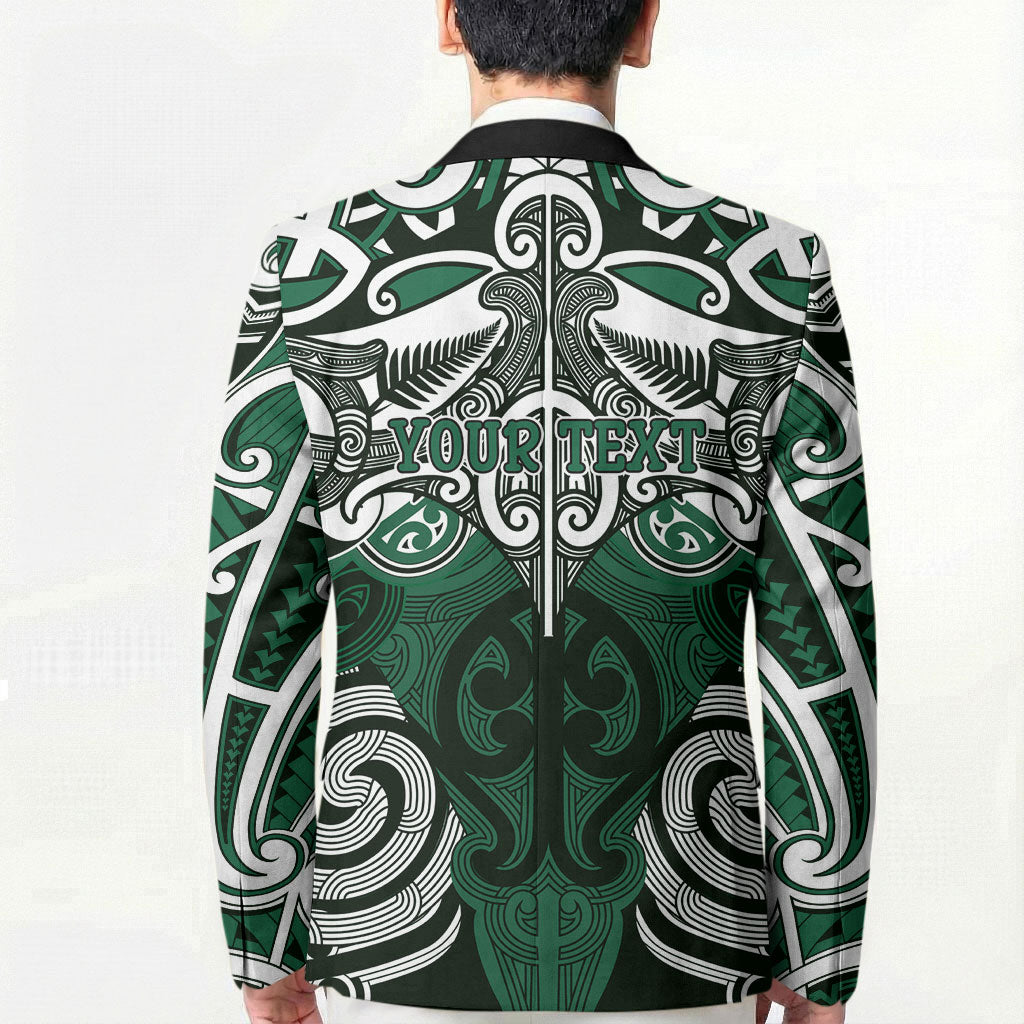 Personalised Maori Ngai Tahu Blazer Silver Fern Kowhaiwhai Art LT01 - Polynesian Pride