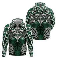 Personalised Maori Ngai Tahu Hoodie Silver Fern Kowhaiwhai Art LT01 - Polynesian Pride