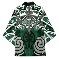 Personalised Maori Ngai Tahu Kimono Silver Fern Kowhaiwhai Art LT01 - Polynesian Pride