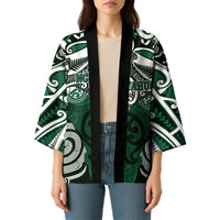 Personalised Maori Ngai Tahu Kimono Silver Fern Kowhaiwhai Art LT01 - Polynesian Pride