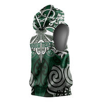 Personalised Maori Ngai Tahu Sleeveless Hoodie Silver Fern Kowhaiwhai Art LT01 - Polynesian Pride