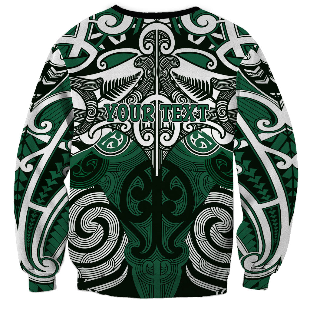 Personalised Maori Ngai Tahu Sweatshirt Silver Fern Kowhaiwhai Art LT01 - Polynesian Pride