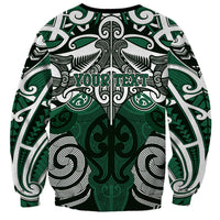 Personalised Maori Ngai Tahu Sweatshirt Silver Fern Kowhaiwhai Art LT01 - Polynesian Pride