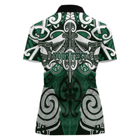 Personalised Maori Ngai Tahu Women Polo Shirt Silver Fern Kowhaiwhai Art LT01 - Polynesian Pride
