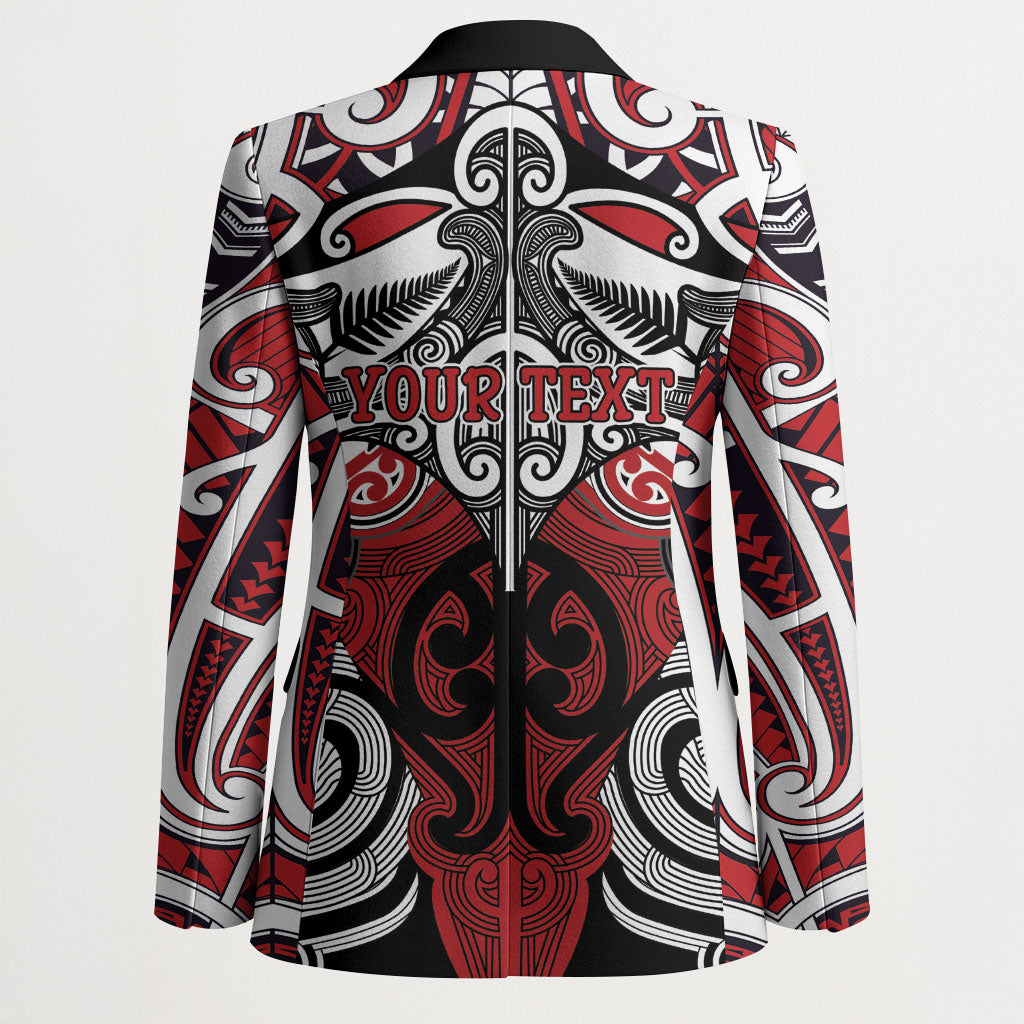 Personalised Maori Ngapuhi Blazer Silver Fern Kowhaiwhai Art LT01 - Polynesian Pride