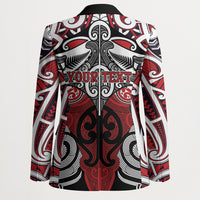 Personalised Maori Ngapuhi Blazer Silver Fern Kowhaiwhai Art LT01 - Polynesian Pride