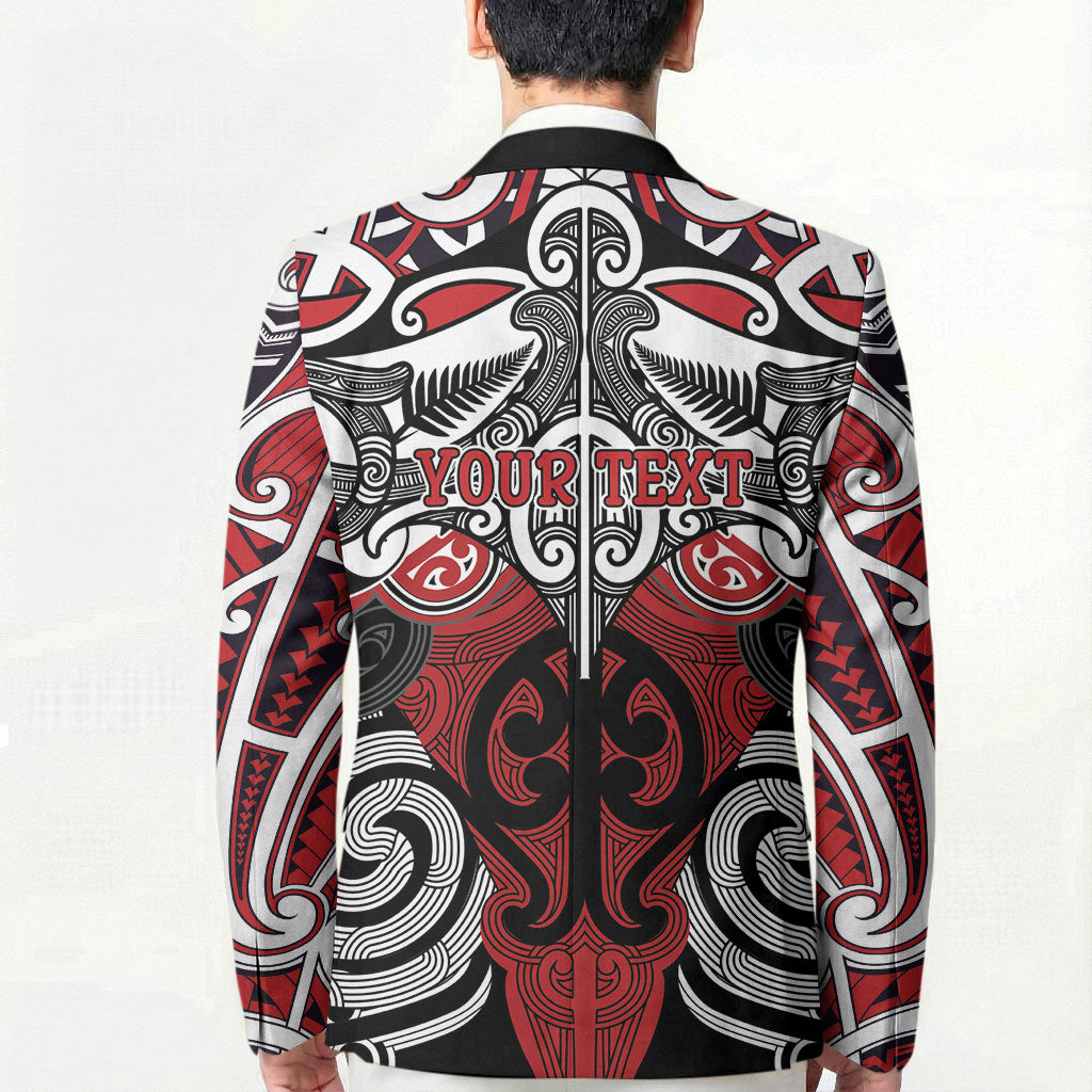 Personalised Maori Ngapuhi Blazer Silver Fern Kowhaiwhai Art LT01 - Polynesian Pride