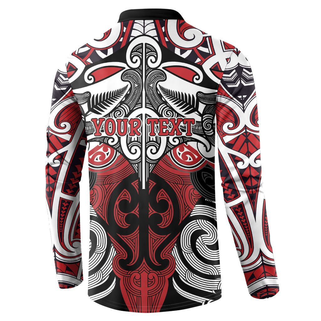Personalised Maori Ngapuhi Button Sweatshirt Silver Fern Kowhaiwhai Art LT01 - Polynesian Pride