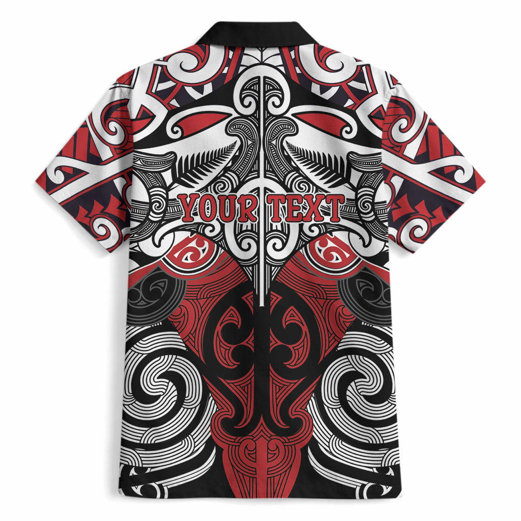 Personalised Maori Ngapuhi Hawaiian Shirt Silver Fern Kowhaiwhai Art LT01 - Polynesian Pride