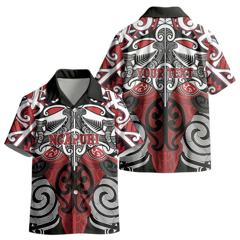 Personalised Maori Ngapuhi Kid Hawaiian Shirt Silver Fern Kowhaiwhai Art LT01 - Polynesian Pride